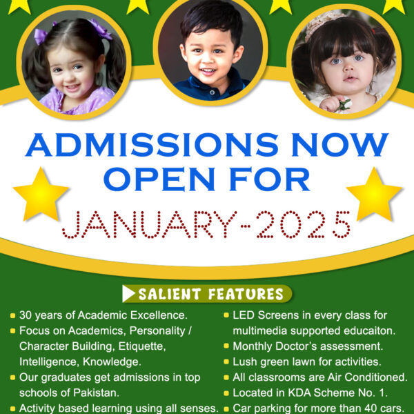 Admissions For January-2025 Session.