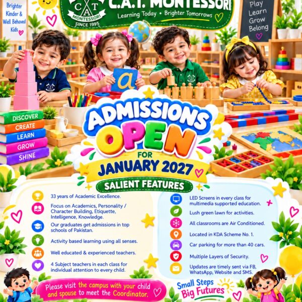 Admissions For January 2027