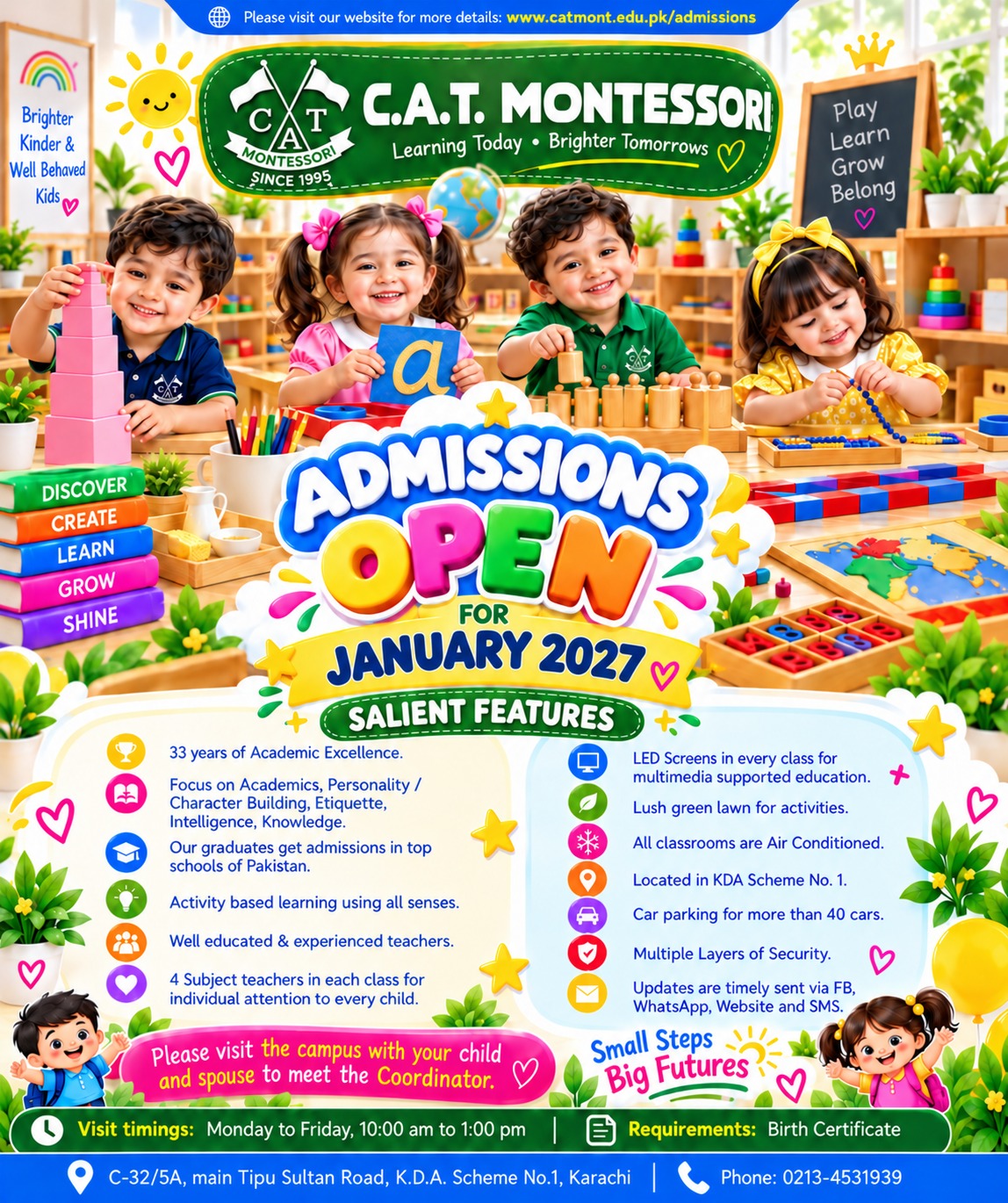 Admissions For January 2027